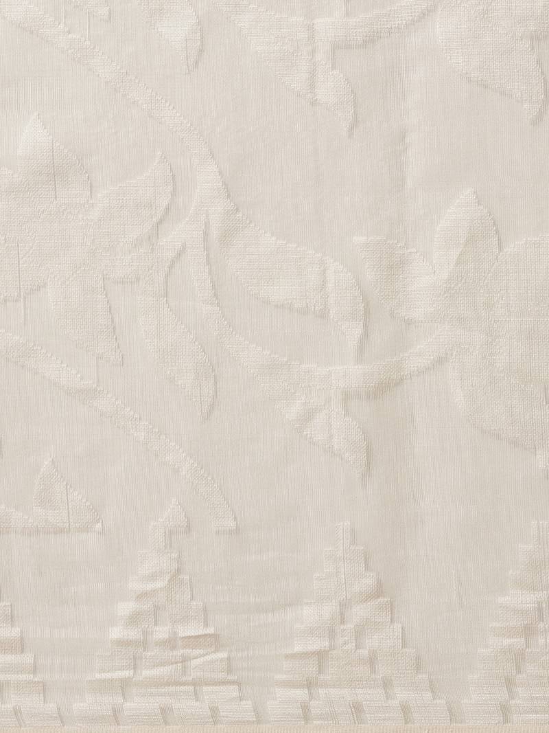 White & Red Half-&-Half Woven Design Dhakai Jamdani Saree