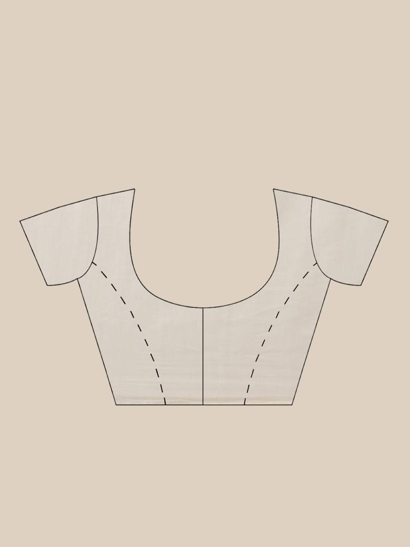 White & Red Half-&-Half Woven Design Dhakai Jamdani Saree