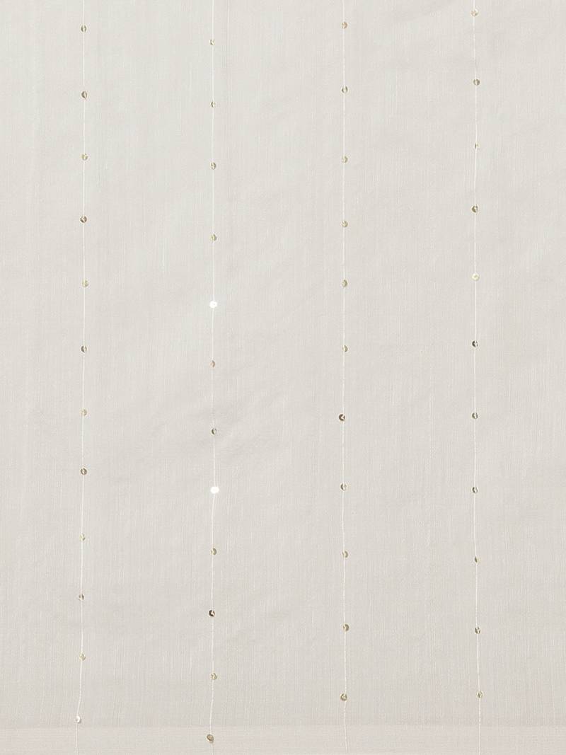 White Sequinned Bengal Handloom Taant Saree