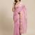 Lavender Pure Linen Woven Design Handloom Jamdani Saree