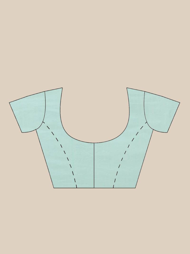 Sea Green & White Woven Design Handloom Jamdani Saree