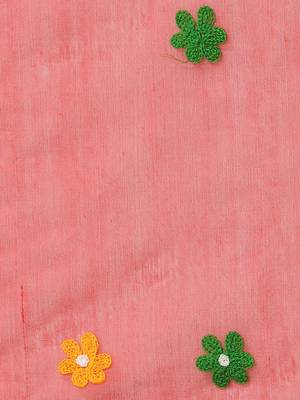 Pink & Green Bengal Handloom Kathiabari Embroidered Saree 3