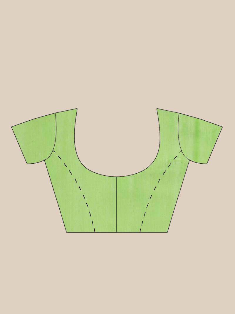 Pink & Green Bengal Handloom Kathiabari Embroidered Saree