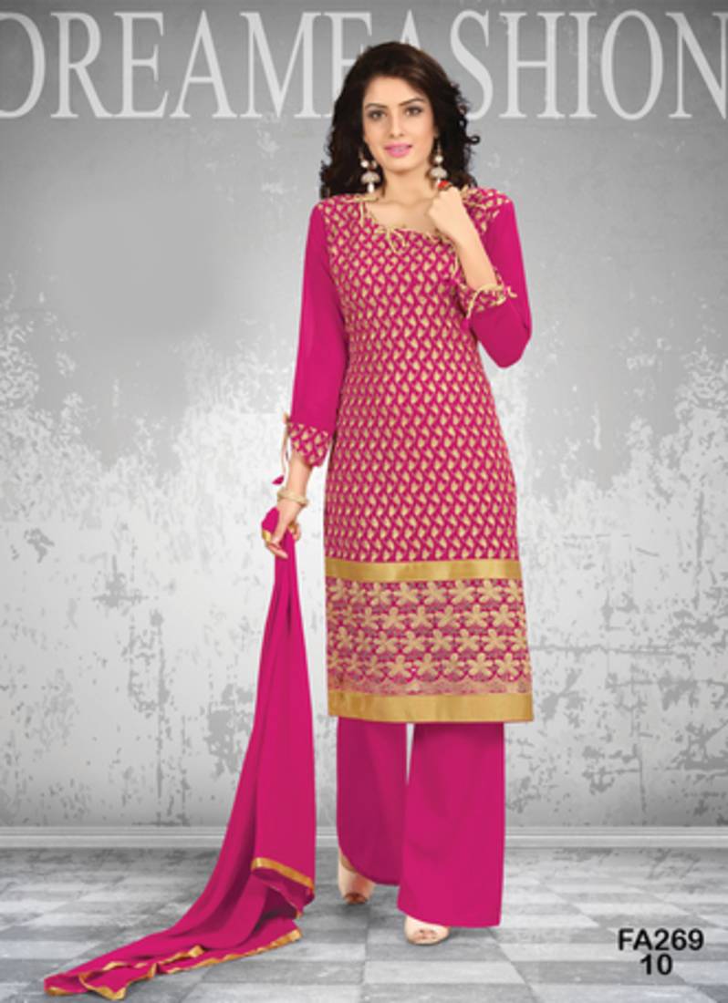 Fabulous New fashinebal  Embroidery Designer Salwar Suit