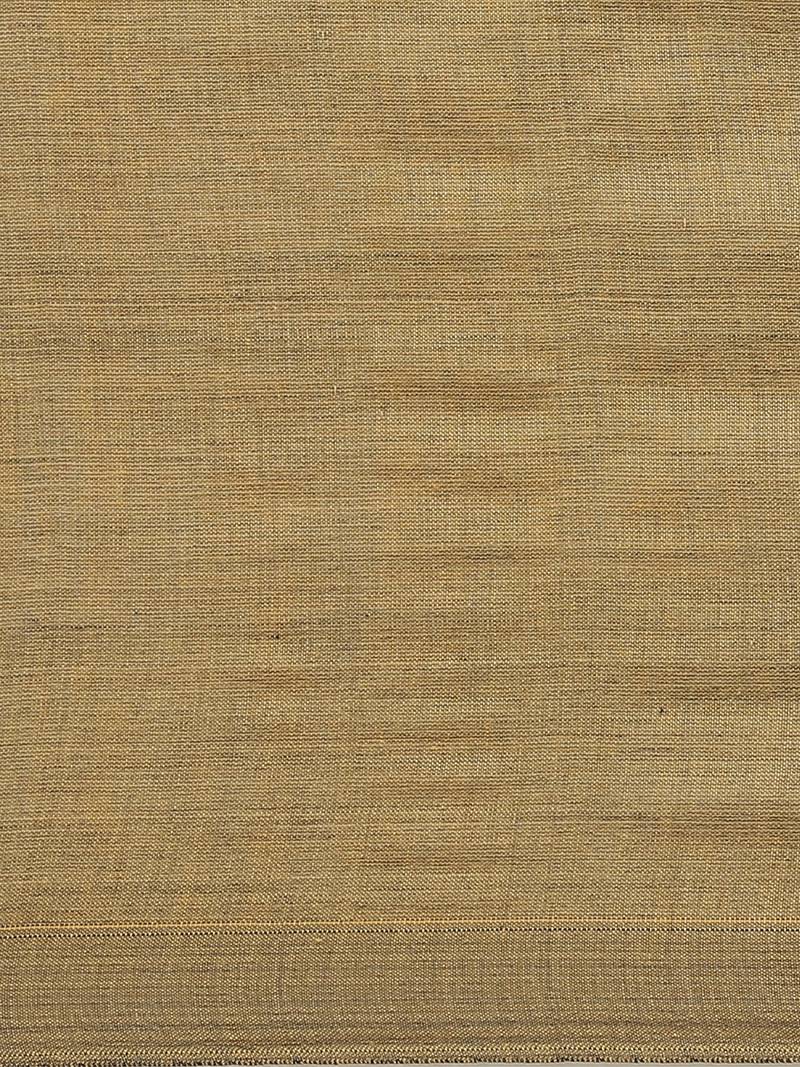 Olive Green Solid Handloom Saree