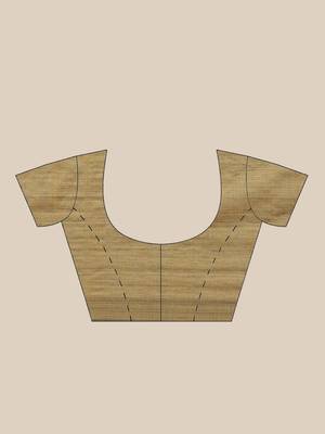 Olive Green Solid Handloom Saree 6
