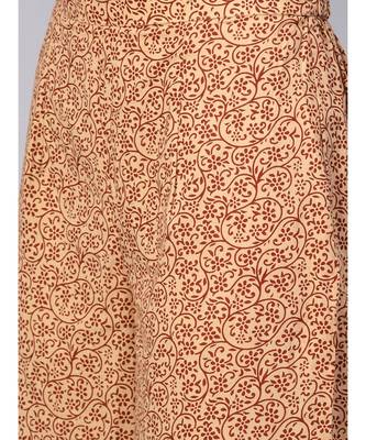 Indo Era Maroon Floral Printed Anghrakha Style A-Line Kurta with Palazzo Set with Dupatta 6