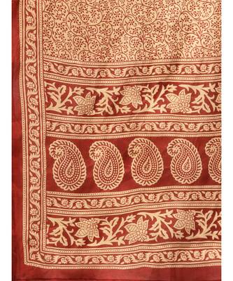 Indo Era Maroon Floral Printed Anghrakha Style A-Line Kurta with Palazzo Set with Dupatta 7