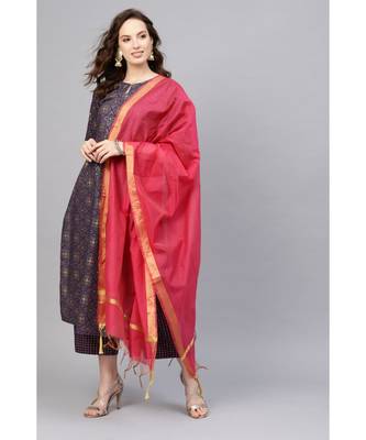 Indo Era Foil Printed Straight Kurta with Palazzo Dupatta Set 3