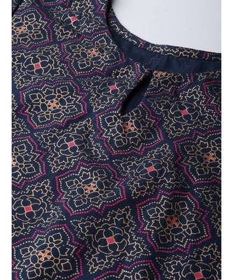 Indo Era Foil Printed Straight Kurta with Palazzo Dupatta Set 4