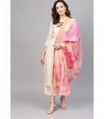 Indo Era Embroidered Straight Palazzo Kameez Dupatta Set