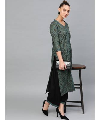 Indo Era Printed Straight Kurta with Palazzo Set 6