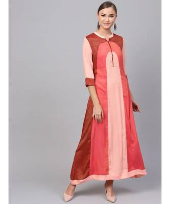 Indo Era Multi Colourblocked A-line Kurta 1
