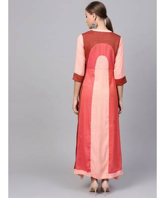 Indo Era Multi Colourblocked A-line Kurta 2