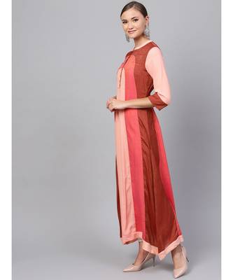 Indo Era Multi Colourblocked A-line Kurta 3