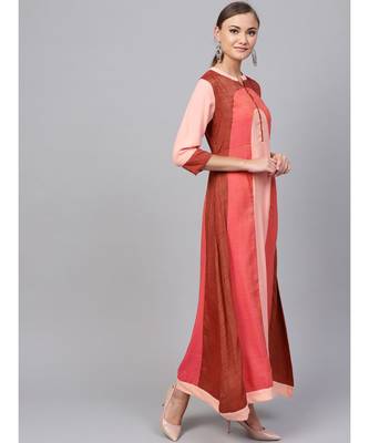 Indo Era Multi Colourblocked A-line Kurta 4