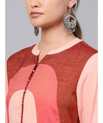 Indo Era Multi Colourblocked A-line Kurta 6
