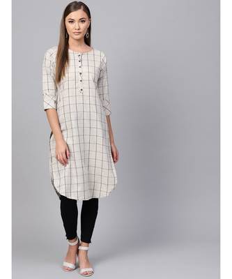 Indo Era Grey south cotton Saga Curved Kurta 1
