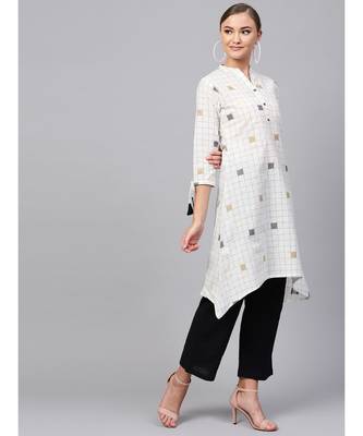 Indo Era cream south cotton Saga High-Low Kurta 4