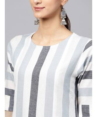 Indo Era off white South cotton Saga Flared Kurta 6