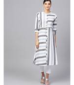 Indo Era Off white South cotton Saga A-Line Kurta