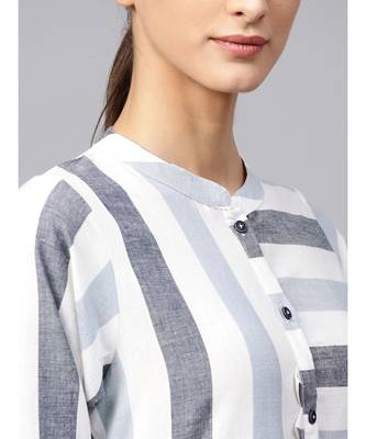 Indo Era Off white South cotton Saga A-Line Kurta 6