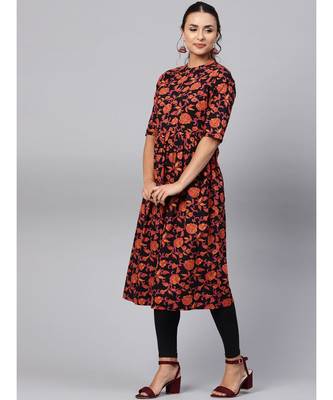 Indo Era Multi printed A-line Kurta 1