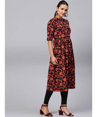 Indo Era Multi printed A-line Kurta 4