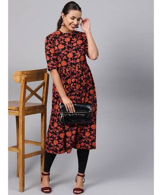 Indo Era Multi printed A-line Kurta 5