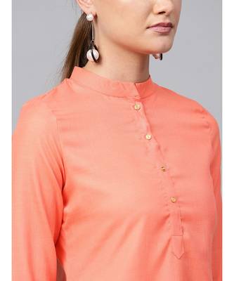 Indo Era Coral Solid Straight Kurtas 6