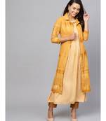 Indo Era Mustard Shifali Jacket Kurtas