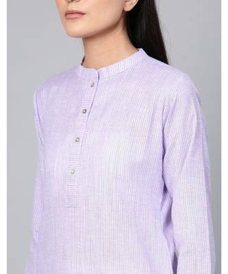 Indo Era Magenta Striped Straight Kurtas 3