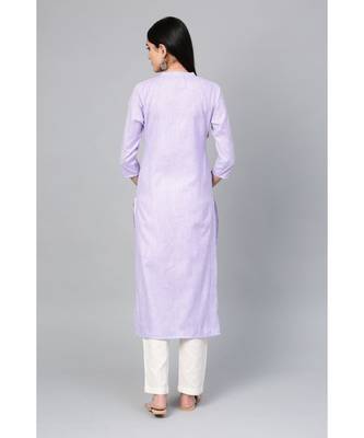 Indo Era Magenta Striped Straight Kurtas 5