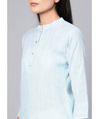 Indo Era Green Striped Straight Kurtas 3