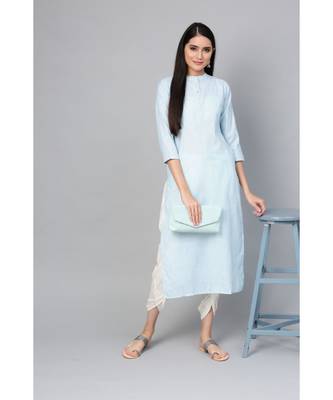 Indo Era Green Striped Straight Kurtas 4