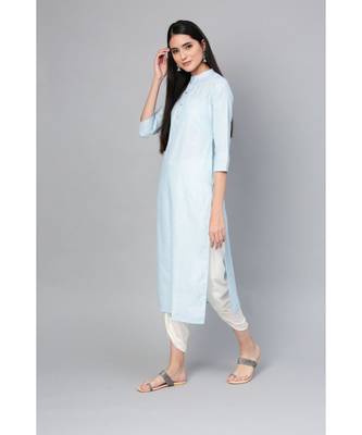 Indo Era Green Striped Straight Kurtas 5