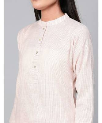 Indo Era Brown Striped Straight Kurtas 3