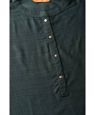 Indo Era Green Solid Straight Kurtas 4