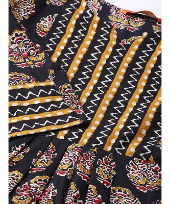 Indo Era Black Printed Anarkali Kurtas 4