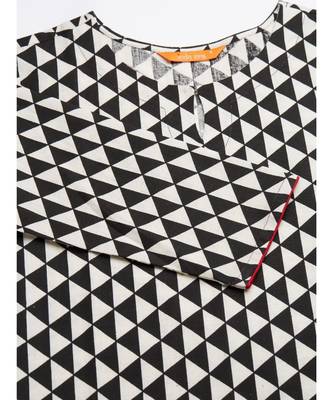 Indo Era Black Printed Straight Kurtas 3