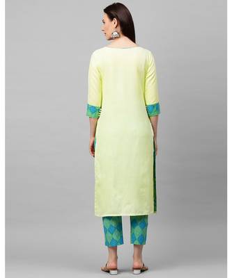 Indo Era Green Embroidered Straight Kurtas 2