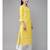 Indo Era Yellow Foil Printed Straight Kurtas