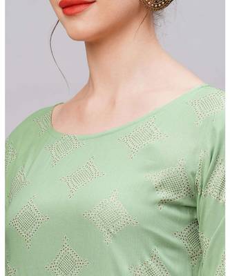 Indo Era Green Ethnic Motifs Straight Kurta 5