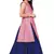 Kids Pink Indo With Blue Lehenga Choli For Girls
