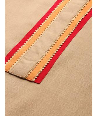 Indo Era Beige Solid Straight Kurta Palazzo With Dupatta Set 5