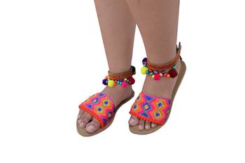 Pompom Ankle Sandal 1