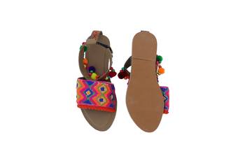 Pompom Ankle Sandal 2