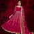 Rani-pink embroidered georgette salwar