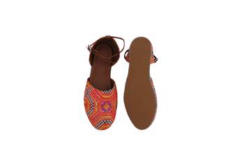 Women Handmade Khatli Work Ethnic Sandals 2