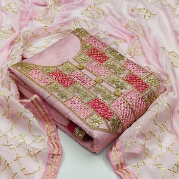 Pink embroidered chanderi salwar 1